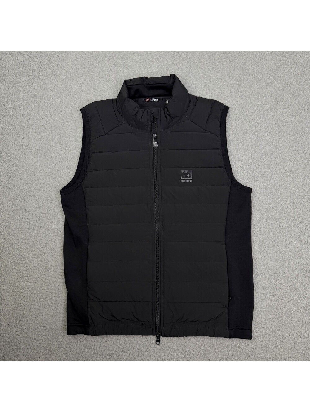 Men's 66° North Iceland Black Insulated OK Duck Down Puffer Vest Size S